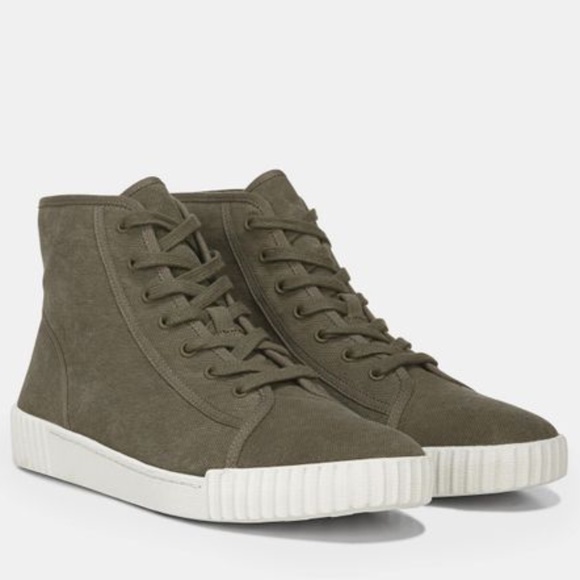 Vince Linen Wolfe High Top Sneaker - Picture 2 of 5